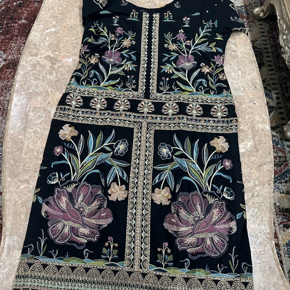 New 3 piece Pakistani dress salwar kameez dress embroidered brand MNR - Picture 10 of 10